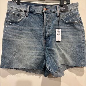 Express Women's Faded Blue Jean Shorts